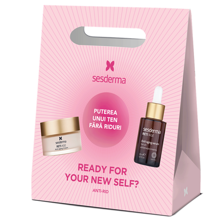 Pachet Crema de fata cu efect anti-aging pentru ten matur + Ser liposomal cu retinol RetiAge, 50 ml + 30 ml, Sesderma