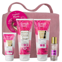 Set Gel de dus 200 ml + Lapte de corp 200 ml + Crema de maini 75 ml + Apa de toaleta 30 ml Peonia&Acido Ialuronico, Bottega Verde
