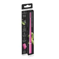 Periuta de dinti infuzata cu carbune de bambus Soft Whitening Very Magenta, 1 bucata, Piuma