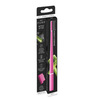 Periuta de dinti infuzata cu carbune de bambus Soft Whitening Very Magenta, 1 bucata, Piuma