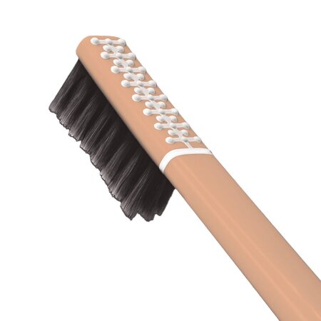 Periuta de dinti infuzata cu carbune de bambus Whitening Nude, 1 bucata, Piuma 677487