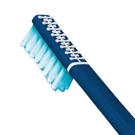 Periuta de dinți cu peri activi cu acid hialuronic, Hialuronic Blue, 1 bucata, Piuma 677490