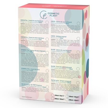 Set Lotiune de corp catifelanta 200 ml + Exfoliant de corp 150 ml Essential, Cosmetic Plant 712249