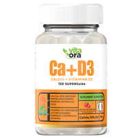 Jeleuri cu aroma de zmeura Calciu + Vitamina D3, 120 bucati, Vita Ora