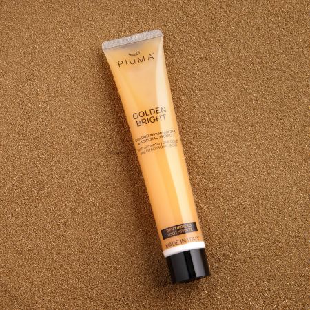 Pasta de dinti cu aur 24K si acid hyaluronic Visible Active Golden Bright, 75 ml, Piuma 677621