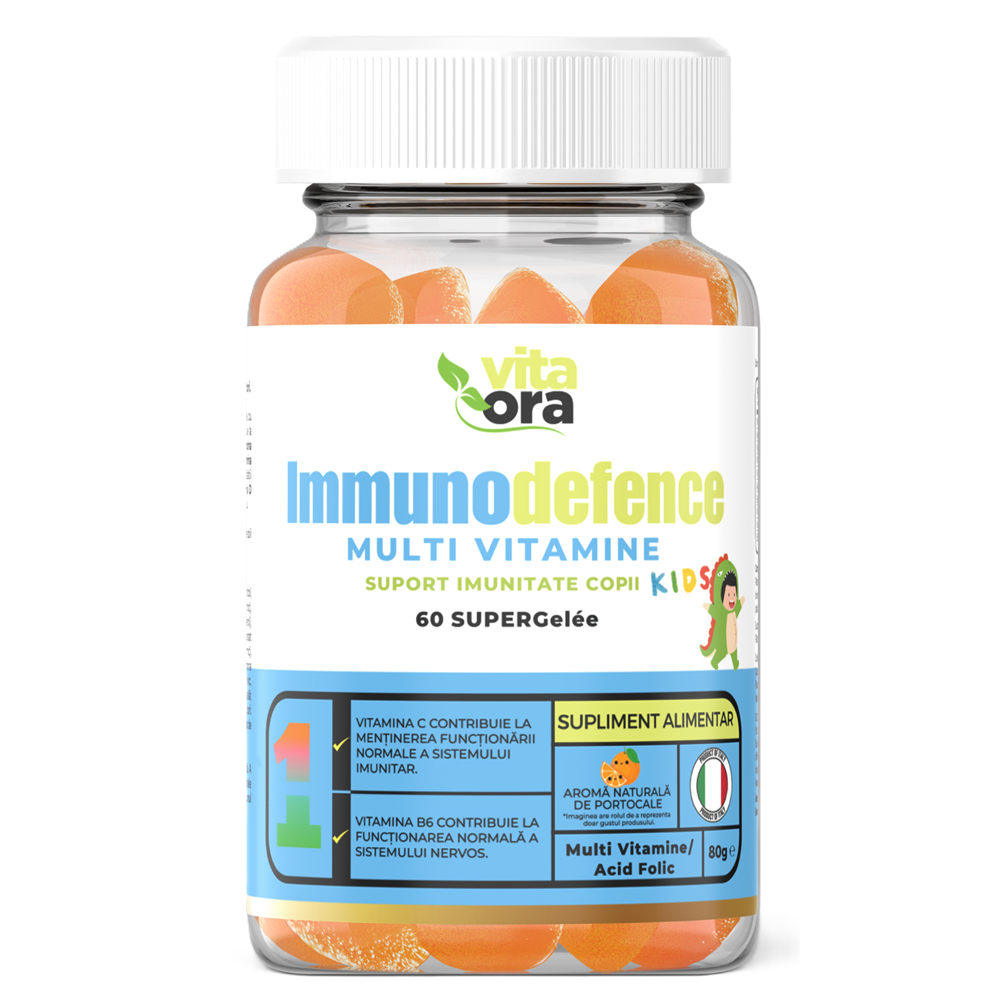 Jeleuri cu aroma de portocale Immunodefence Kids, 60 bucati, Vita Ora