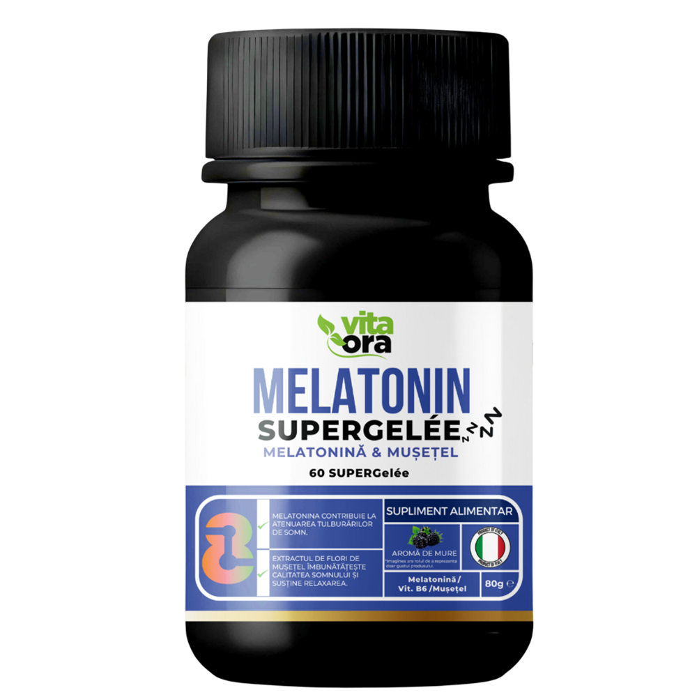 Jeleuri cu aroma de mure Melatonin, 60 bucati, Vita Ora