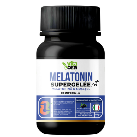 Jeleuri cu aroma de mure Melatonin, 60 bucati, Vita Ora