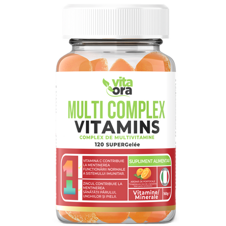 Jeleuri cu aroma de portocale Multi Complex Mix Vitamins, 120 bucati, Vita Ora