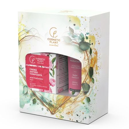 Set Crema antirid tonifianta cu bujor 50 ml + Crema de maini hidratanta cu bujor 100 ml Essential, Cosmetic Plant