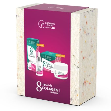 Set Crema antirid cu factor de protectie SPF 15, 50 ml + Ser antirid 30 ml Essential Plus, Cosmetic Plant