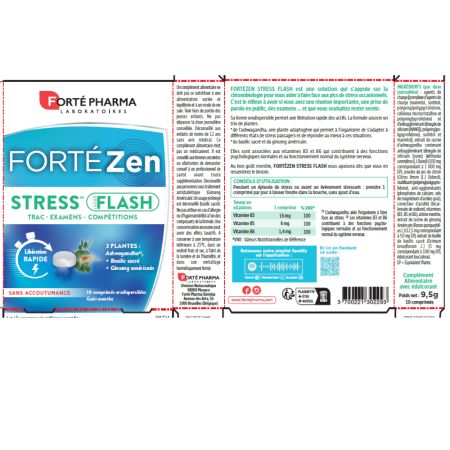 Forte Zen Stress Flash, 10 comprimate orodispersabile, Forte Pharma 705627