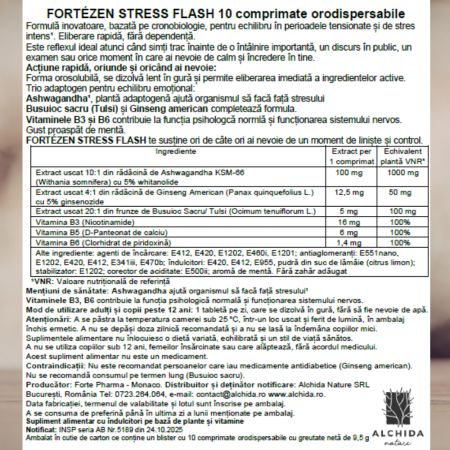 Forte Zen Stress Flash, 10 comprimate orodispersabile, Forte Pharma 705628