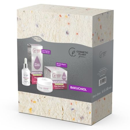 Set Crema reparatoare antirid cu Bakuchiol 50 ml + Ser anti-ageing cu Bakuchiol 30 ml Fusion, Cosmetic Plant