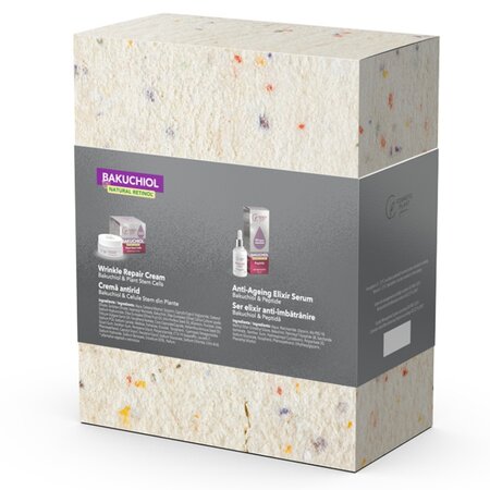 Set Crema reparatoare antirid cu Bakuchiol 50 ml + Ser anti-ageing cu Bakuchiol 30 ml Fusion, Cosmetic Plant 712243