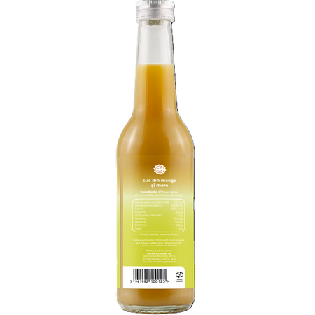 Suc de mango si mere, 100% natural presat la rece, 330 ml, GymBeer 677799