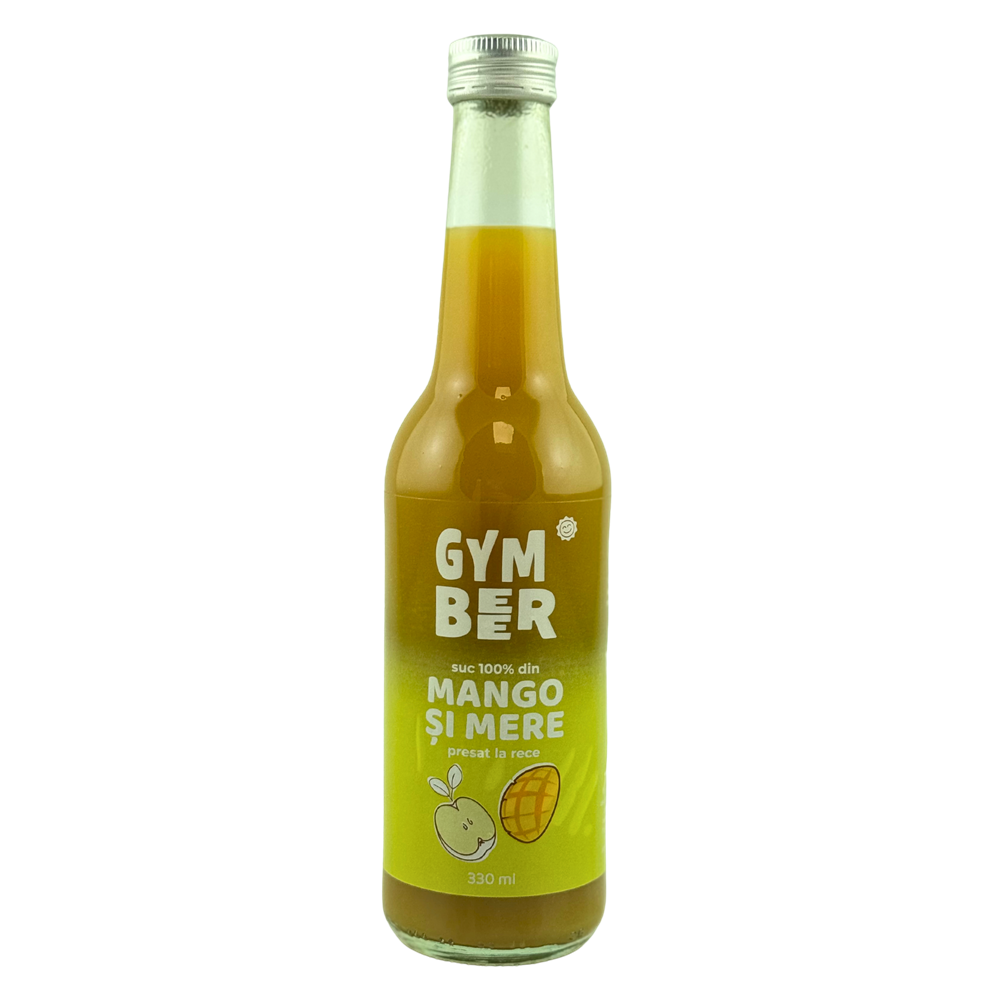 Suc de mango si mere, 100% natural presat la rece, 330 ml, GymBeer