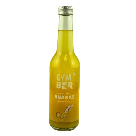 Suc de ananas 100% natural prin presare la rece, 330 ml, GymBeer