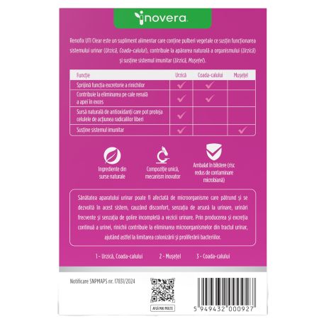 Uti Clear RenoFix, 15 capsule, Inovera 677841