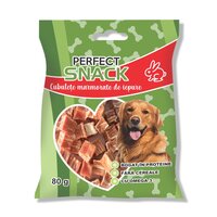 Cubulete marmorate de iepure pentru caini, 80 g, Perfect Snack