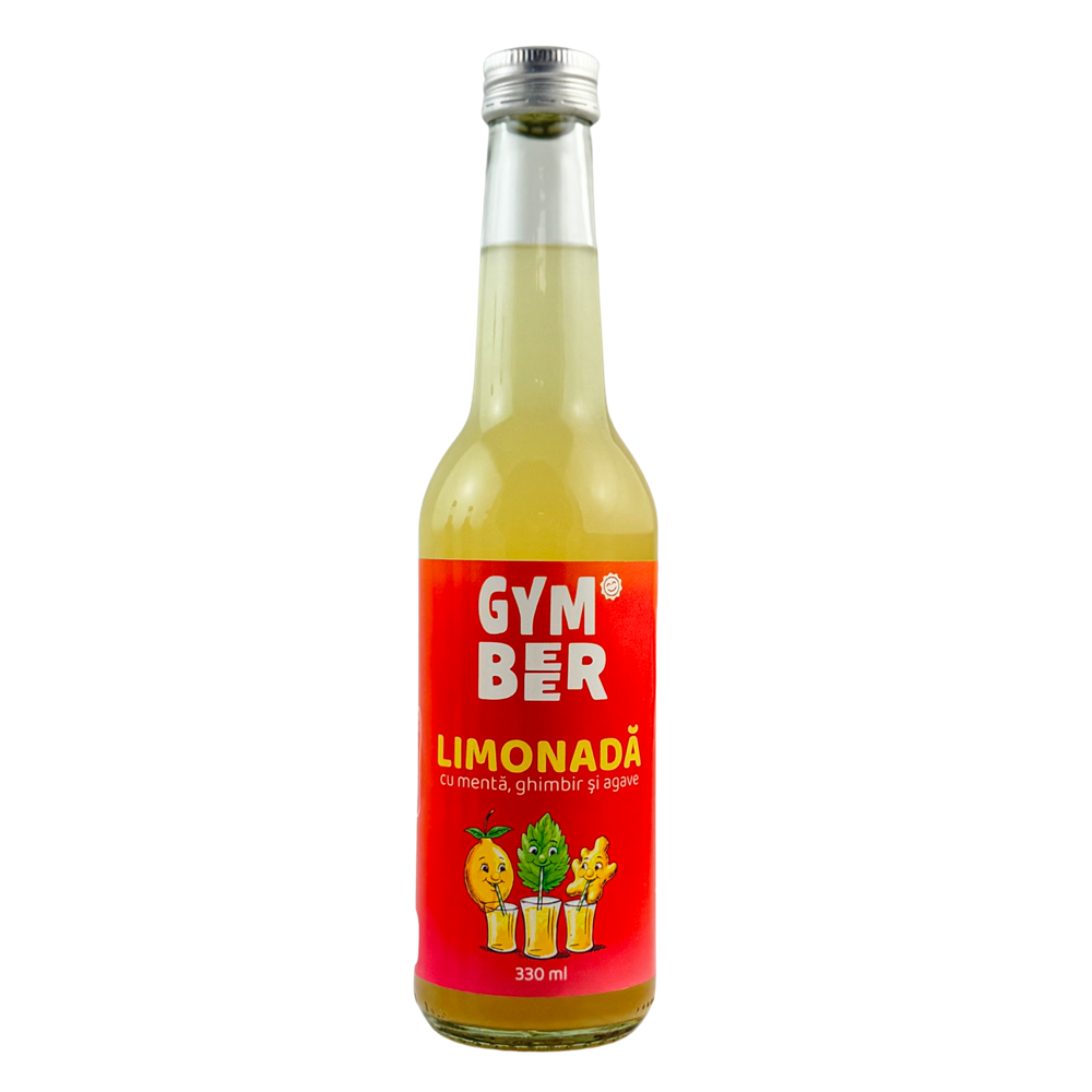 Limonada cu menta, ghimbir si sirop de agave, 330 ml, GymBeer