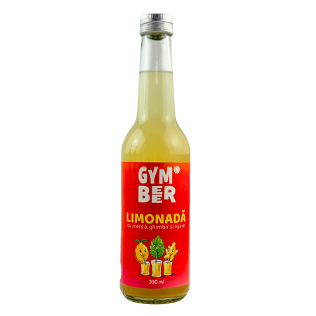 Limonada cu menta, ghimbir si sirop de agave, 330 ml, GymBeer