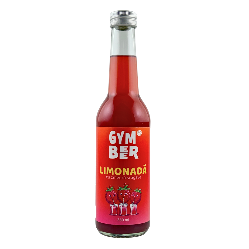 Limonada cu zmeura si sirop de agave, 330 ml, GymBeer