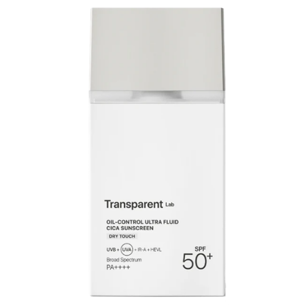 Serum pentru ten gras cu filtre chimice, minerale si SPF 50+ Oil Control Ultra Fluid Cica, 100 ml, Transparent Lab