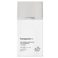 Serum pentru ten gras cu filtre chimice, minerale si SPF 50+ Oil Control Ultra Fluid Cica, 100 ml, Transparent Lab