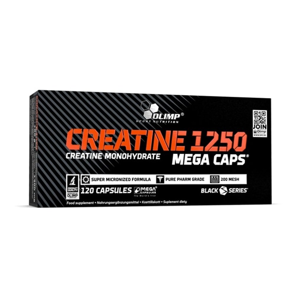 Creatina monohidrata micronizata 1250 Mega Caps, 120 capsule, Olimp Sport Nutrition