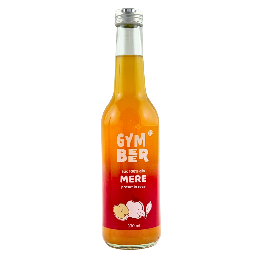 Suc din mere 100% natural presat la rece, 330 ml, GymBeer