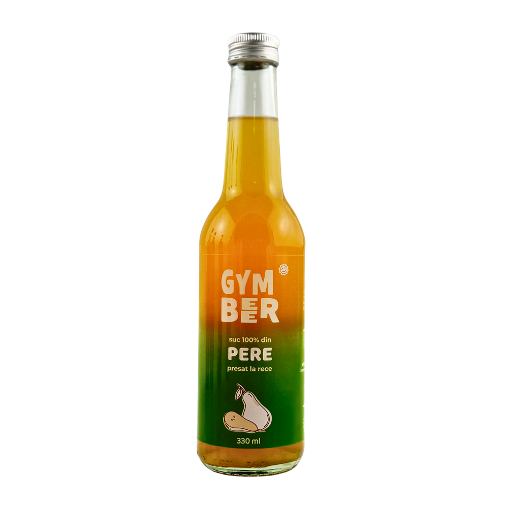 Suc din pere 100% natural presat la rece, 330 ml, GymBeer