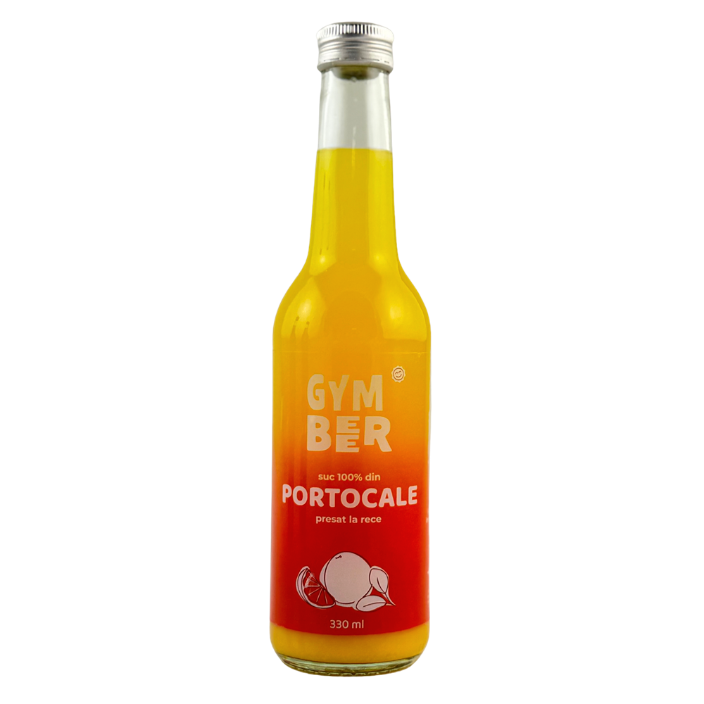 Suc din portocale 100% natural presat la rece, 330 ml, GymBeer