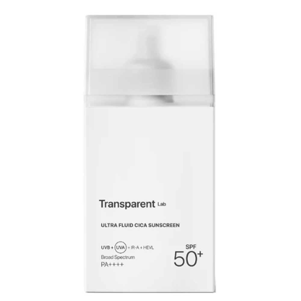 Serum pentru ten gras cu filtre chimice, minerale si SPF 50+ Ultra Fluid Cica, 100 ml, Transparent Lab
