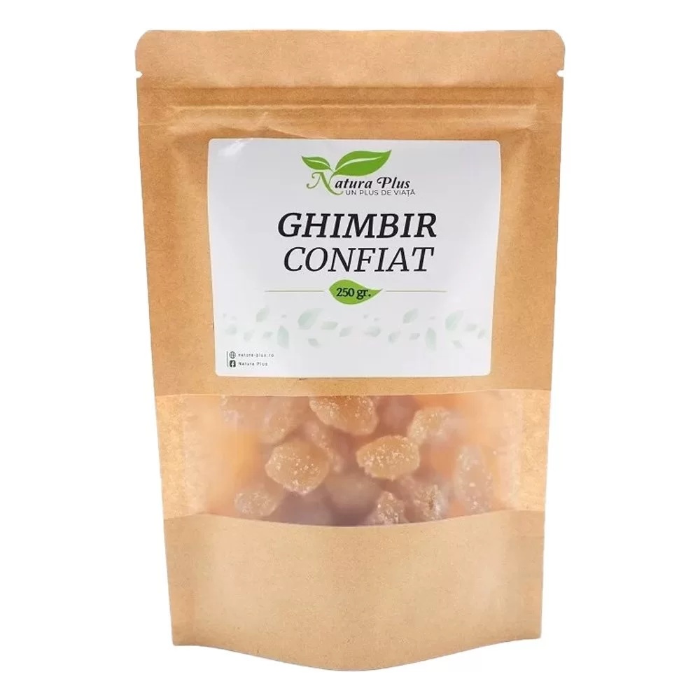 Ghimbir confiat, 250 g, Natura Plus