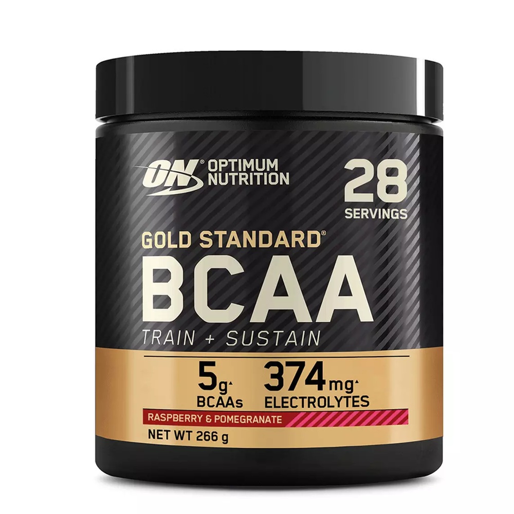 Aminoacizi cu aroma de rodie si zmeura BCAA Train Sustain Gold Standard, 266 g, Optimum Nutrition