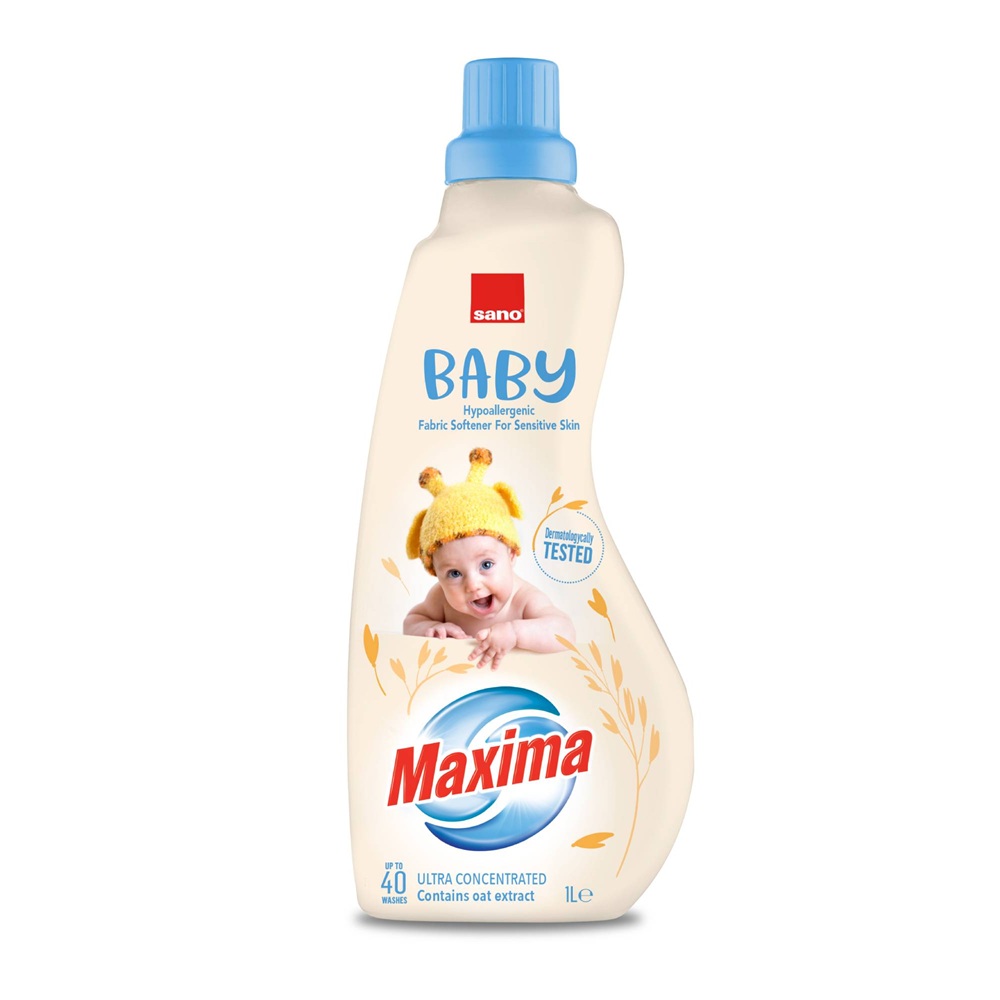 Balsam Ultra Concentrat pentru rufe Maxima Baby Oat, 1000 ml, Sano