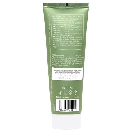 Pasta de dinti cu ulei de cocos, menta si lamaie, 75 ml, Niyok 711847