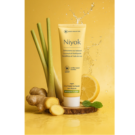 Pasta de dinti cu ulei de cocos, lemongrass si ghimbir, 75 ml, Niyok 678658