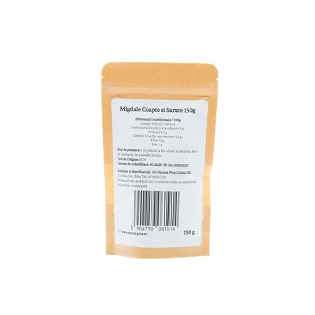 Migdale coapte si sarate, 150 g, Natura Plus 678687
