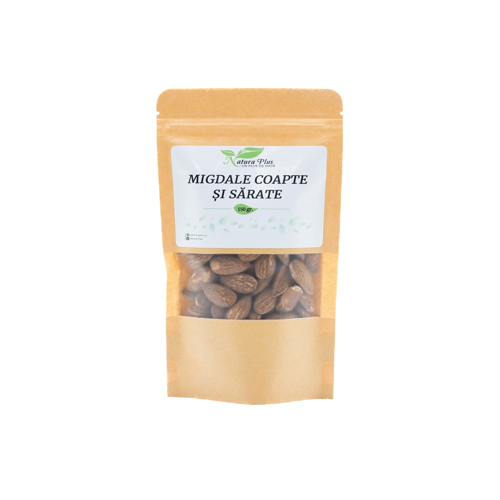 Migdale coapte si sarate, 150 g, Natura Plus