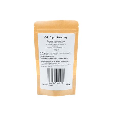 Caju copt si sarat, 150 g, Natura Plus 678696