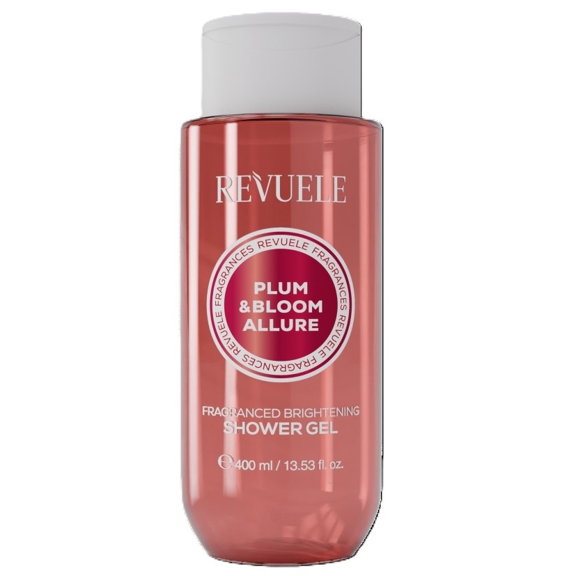 Gel de dus iluminator Plum & Bloom Allure, 400 ml, Revuele