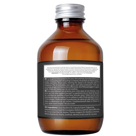 Ulei pentru igiena orala cu ulei de cocos si menta Coconut Oil Pulling, 200 ml, Niyok 711771