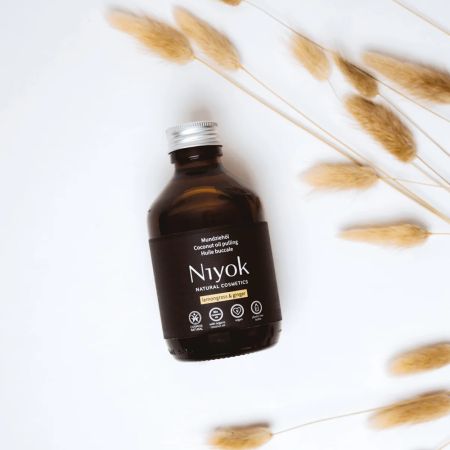 Ulei pentru igiena orala cu ulei de cocos, lemongrass si ghimbir Coconut Oil Pulling, 200 ml, Niyok 678754