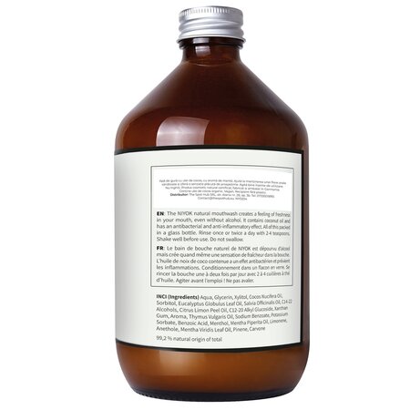 Apa de gura cu ulei de cocos si menta, 500 ml, Niyok 711764