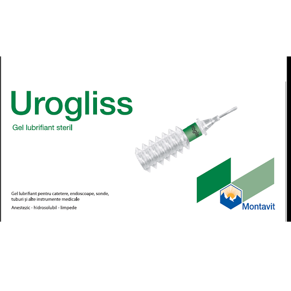 Gel lubrifiant steril anestezic Urogliss, 25 bucati, Montavit