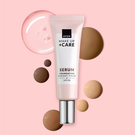 Fond de ten tip ser mat cu SPF30 Creamy Natural 230N Make-up + Care, 30 ml, Avon 679123