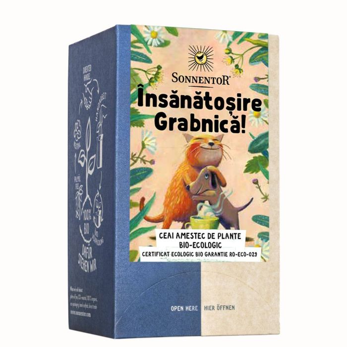 Ceai amestec de plante bio Insanatosire grabnica!, 18 plicuri, Sonnentor