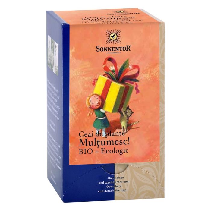 Ceai bio de plante Multumesc!, 18 plicuri, Sonnentor
